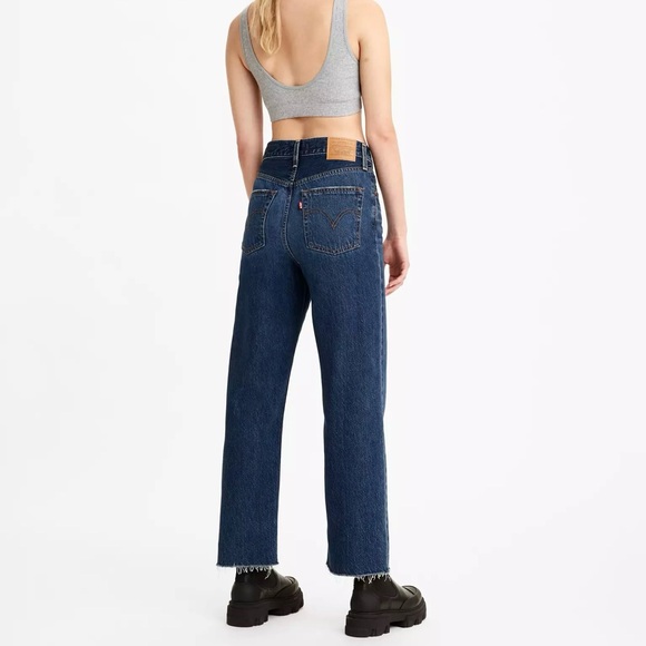 Levi’s Ribcage Straight Ankle Women’s Jeans with Raw Hem Size 31 - Picture 6 of 16
